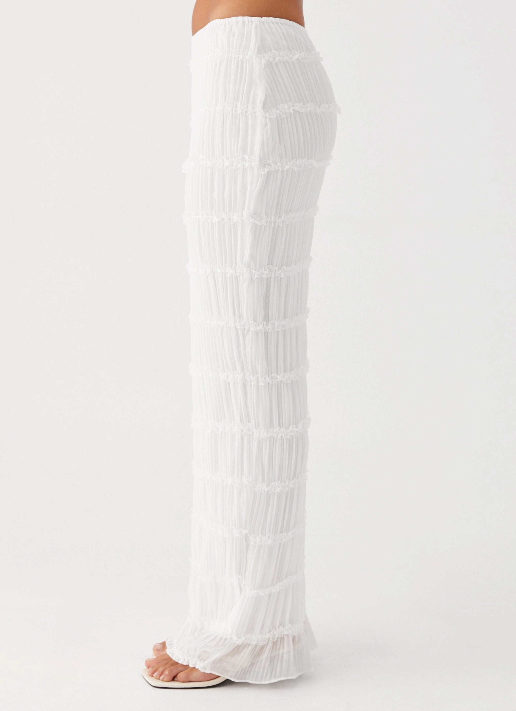 Daydreaming Low Rise Maxi Skirt - White Work Friendly ripstop fabric