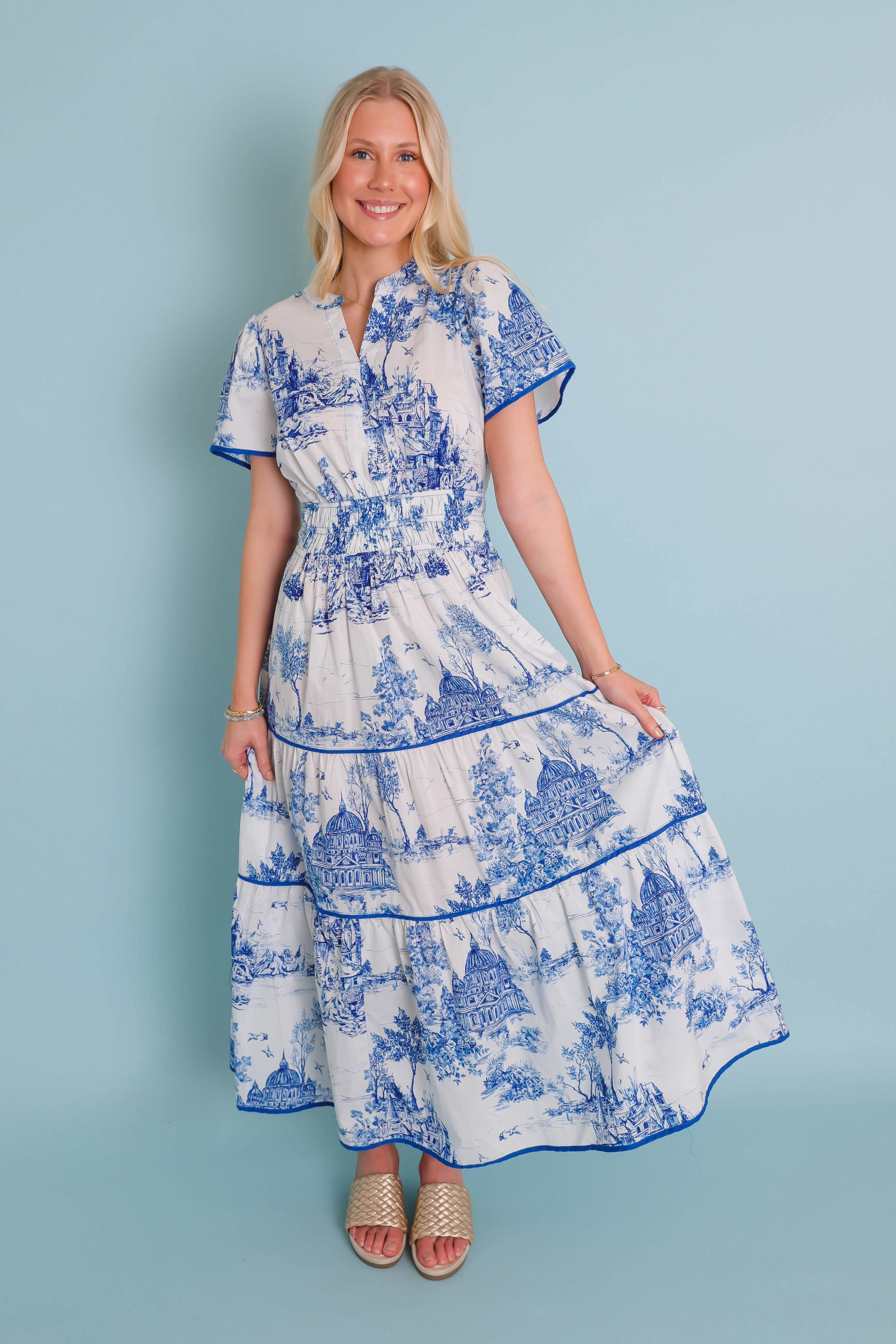 DurableStitching Fitted Shape RESTOCK: Set The Scene Midi Dress