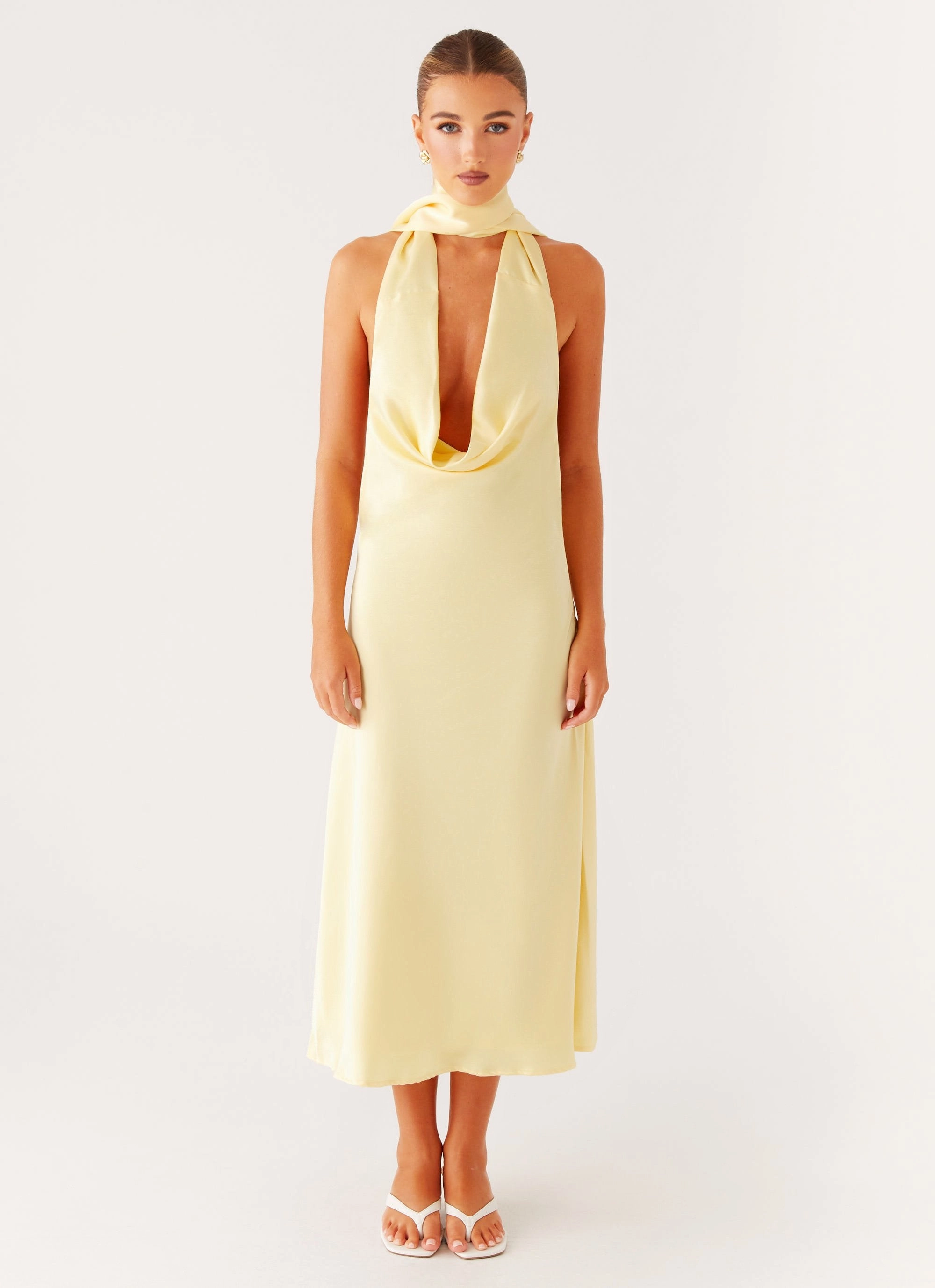 Work Look Artistic Vibe Sonny Midi Dress - Yellow