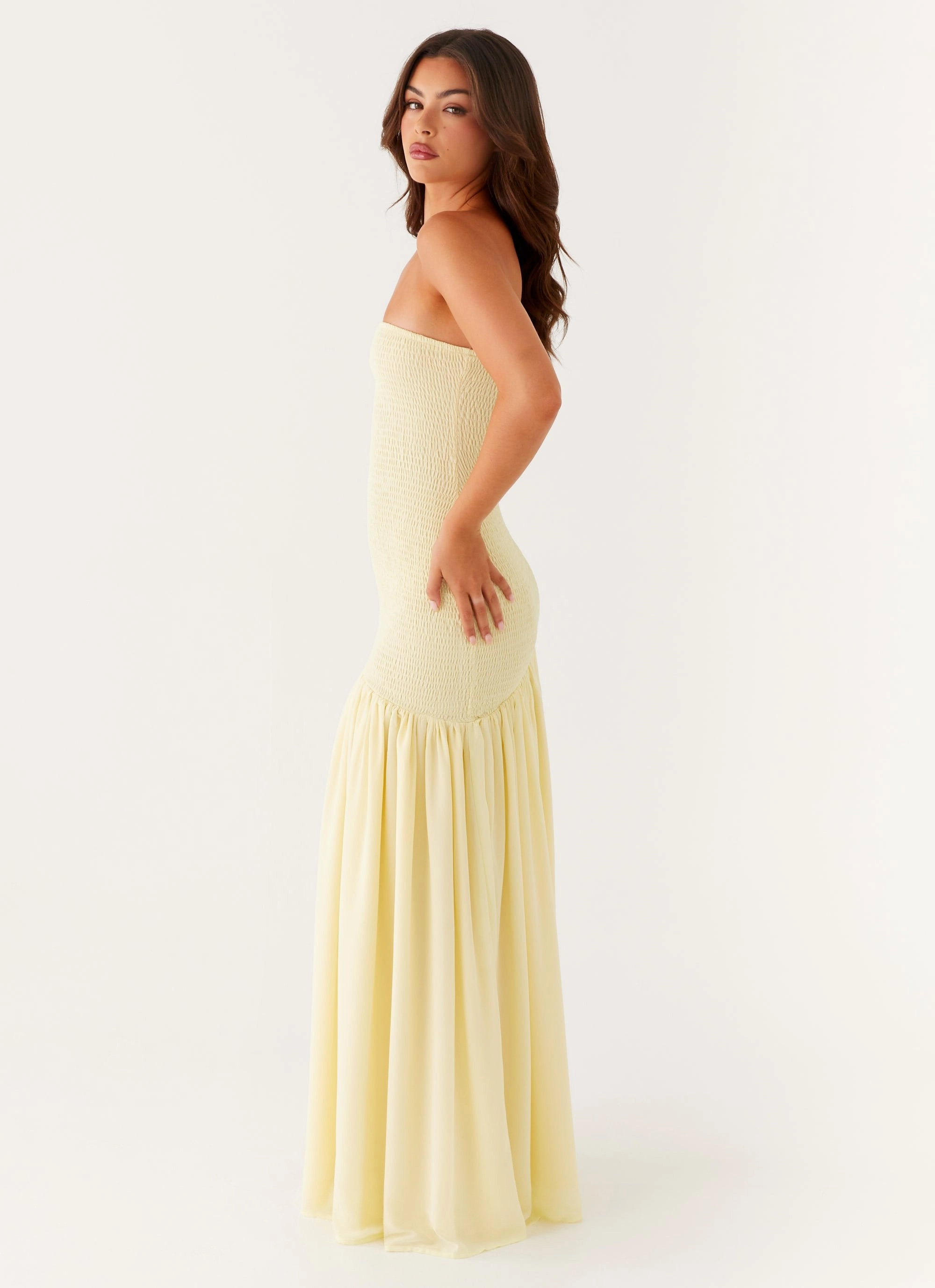 Crisp Silhouette Royce Maxi Dress - Yellow