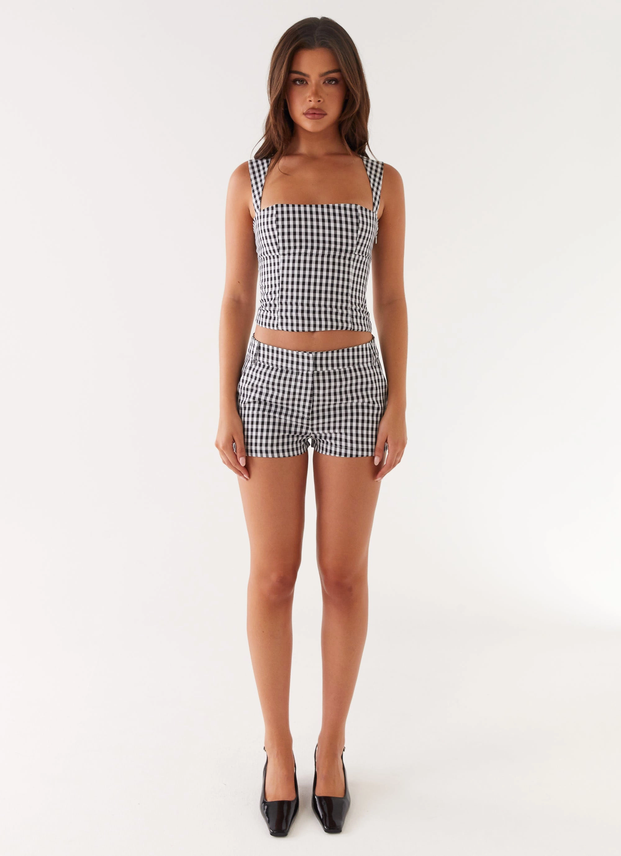 Clayton Top - Black Gingham Relaxed Look Relaxed Sweatshirt