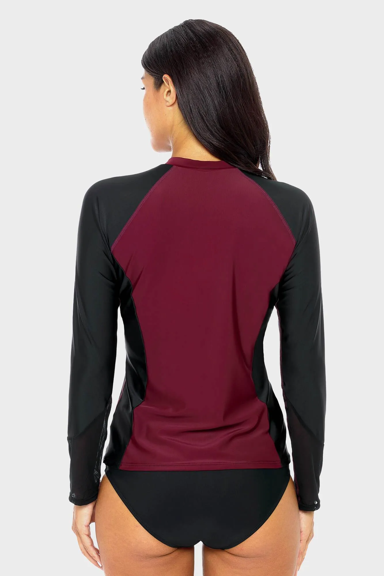 Clearance | Women's Basic Half-zip UPF 50  Long Sleeve Rash guard