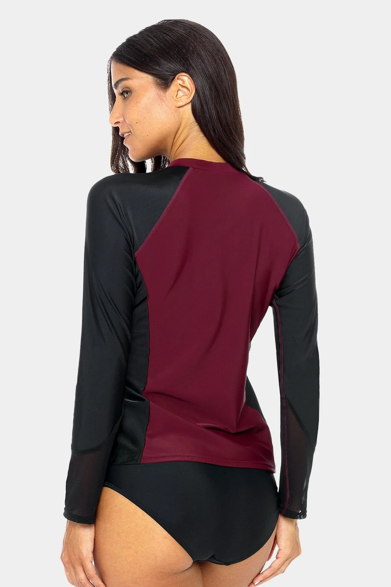 Clearance | Women's Basic Half-zip UPF 50  Long Sleeve Rash guard