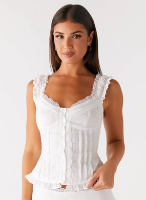 Clearwater Mist Top - White SnagFreeKnit