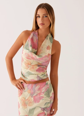 Close Call Top - Yellow Peony SoftTouchBrushedInterior