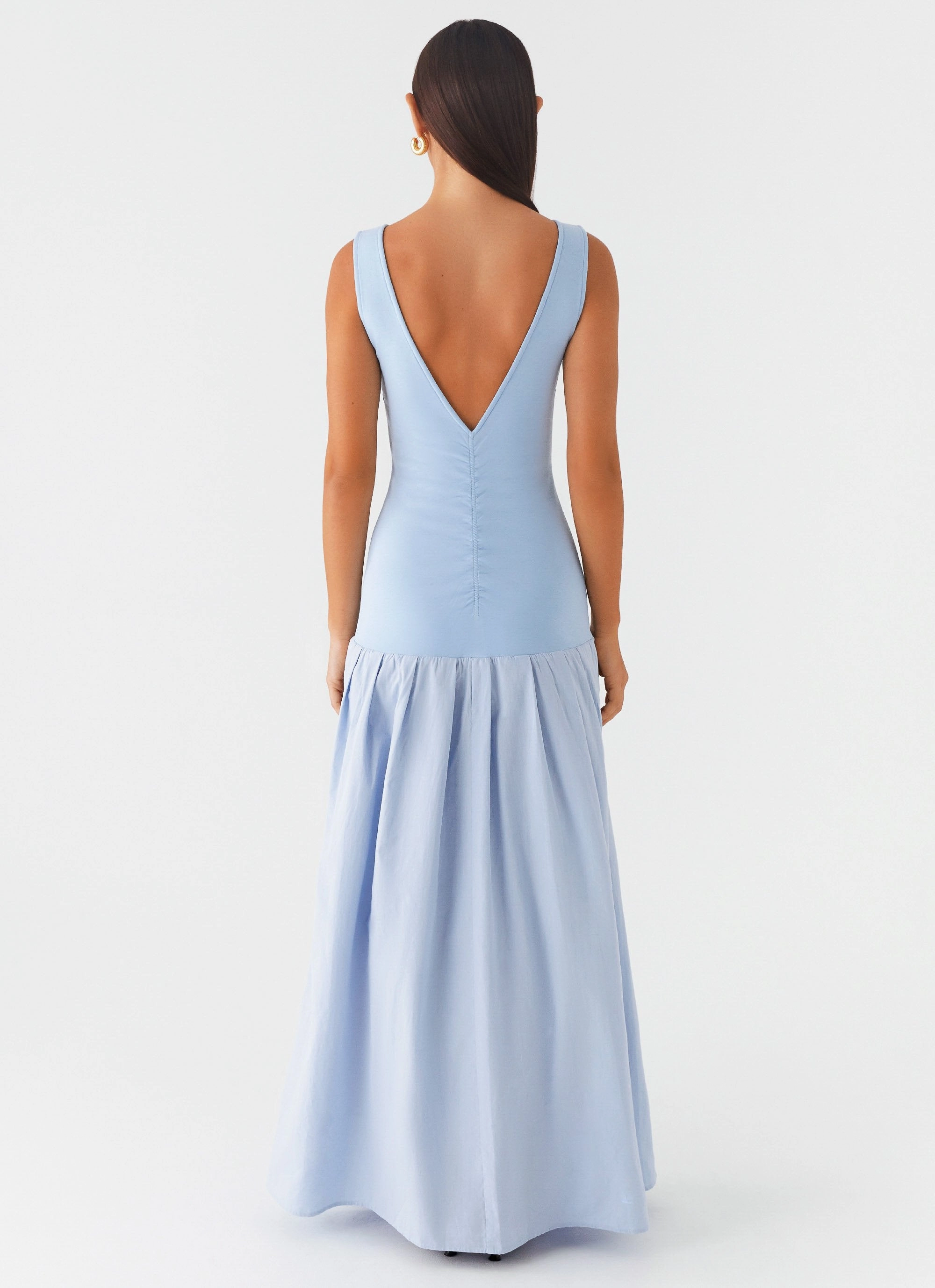 Jaxon Maxi Dress - Blue Scandi Light Thermal-Lined