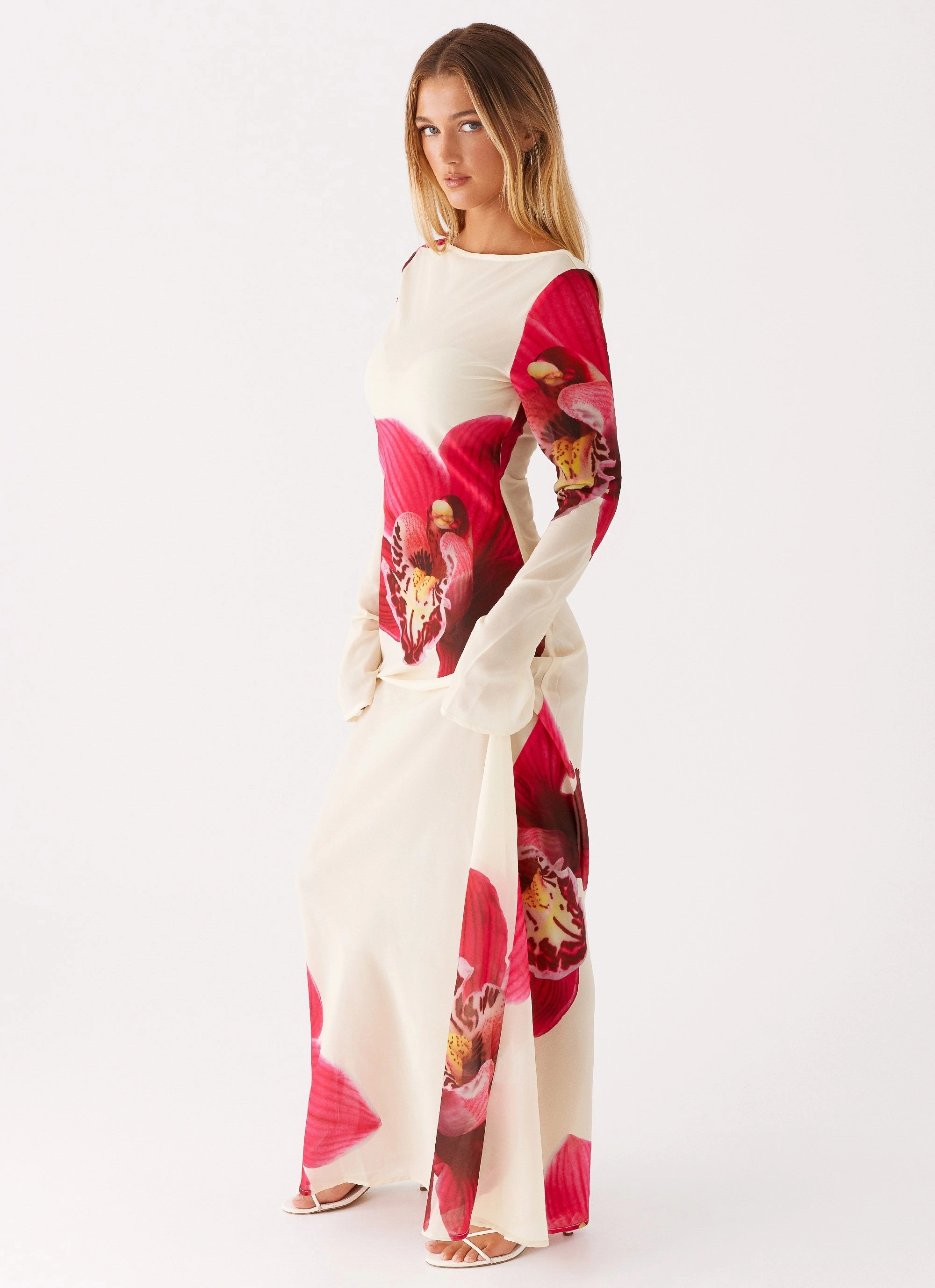 Layered Fabric Lorde Maxi Dress - Orchid Yellow