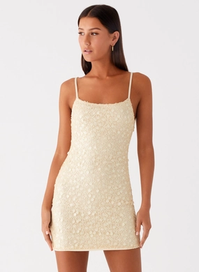 Calm Mood Danali Mini Dress - Yellow