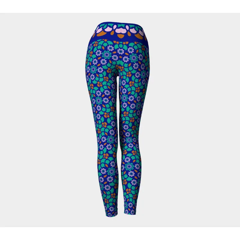 Cobalt Zinnia Oasis Leggings