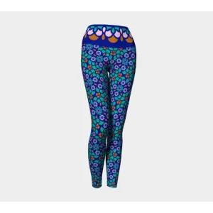 Cobalt Zinnia Oasis Leggings