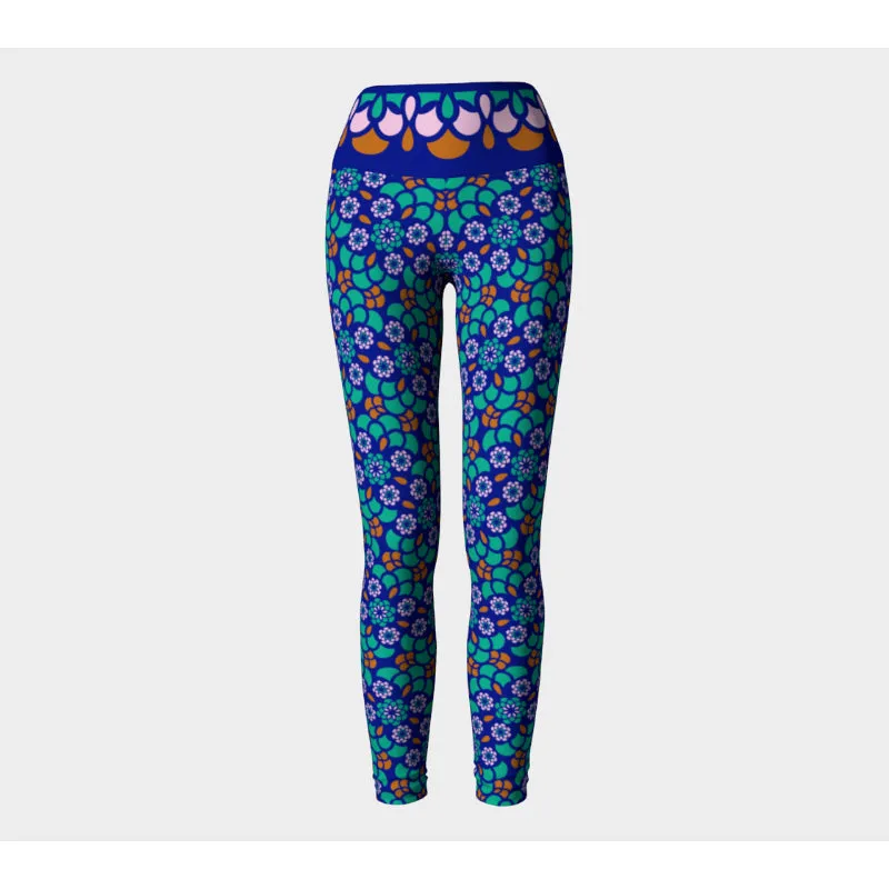 Cobalt Zinnia Oasis Leggings