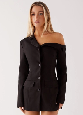 wrap waist Cody Mini Dress - Black