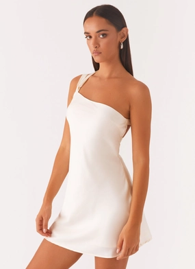 Lights Out Mini Dress - Pearl Abrasion-resistant Silky Shine