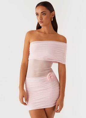 Signature-Style Minimalist Design Teyana Mini Dress - Pink