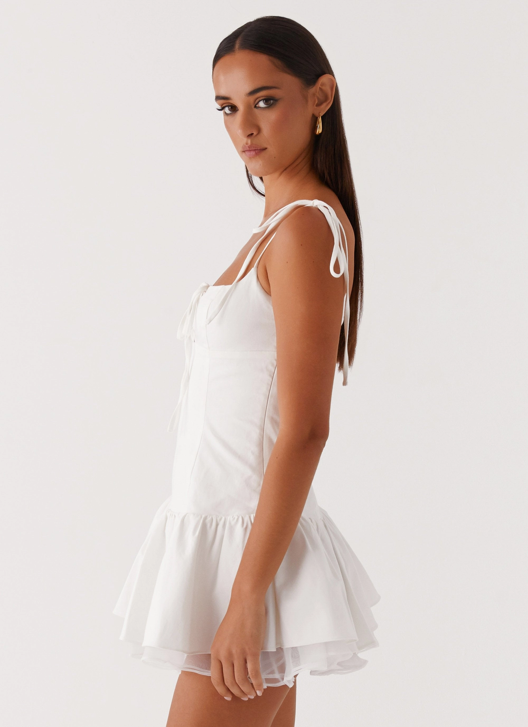 MoldResistantTexture Urban Style Valene Mini Dress - White