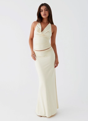 Non Bulk Rayne Maxi Skirt - Yellow