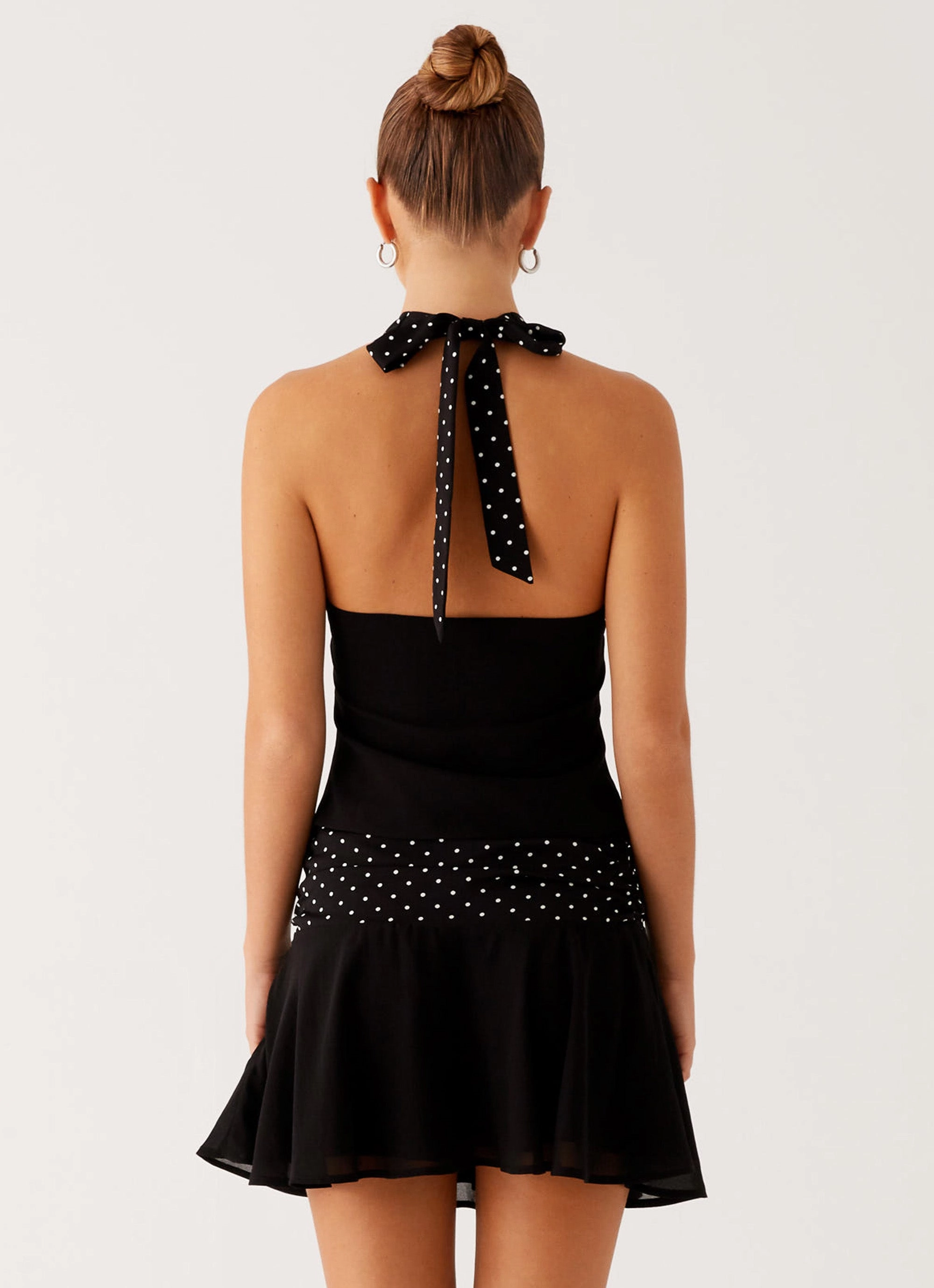 Odor control Colby Mini Skirt - Black Polka Dot