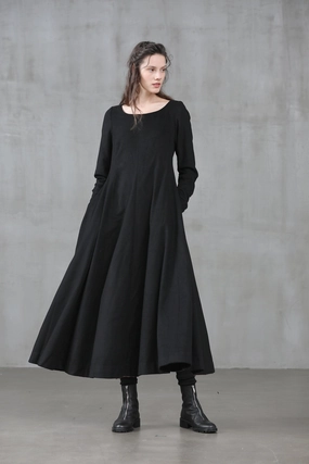 Street Inspired Comfy Texture Mistletoe 17 | 100% wool dress