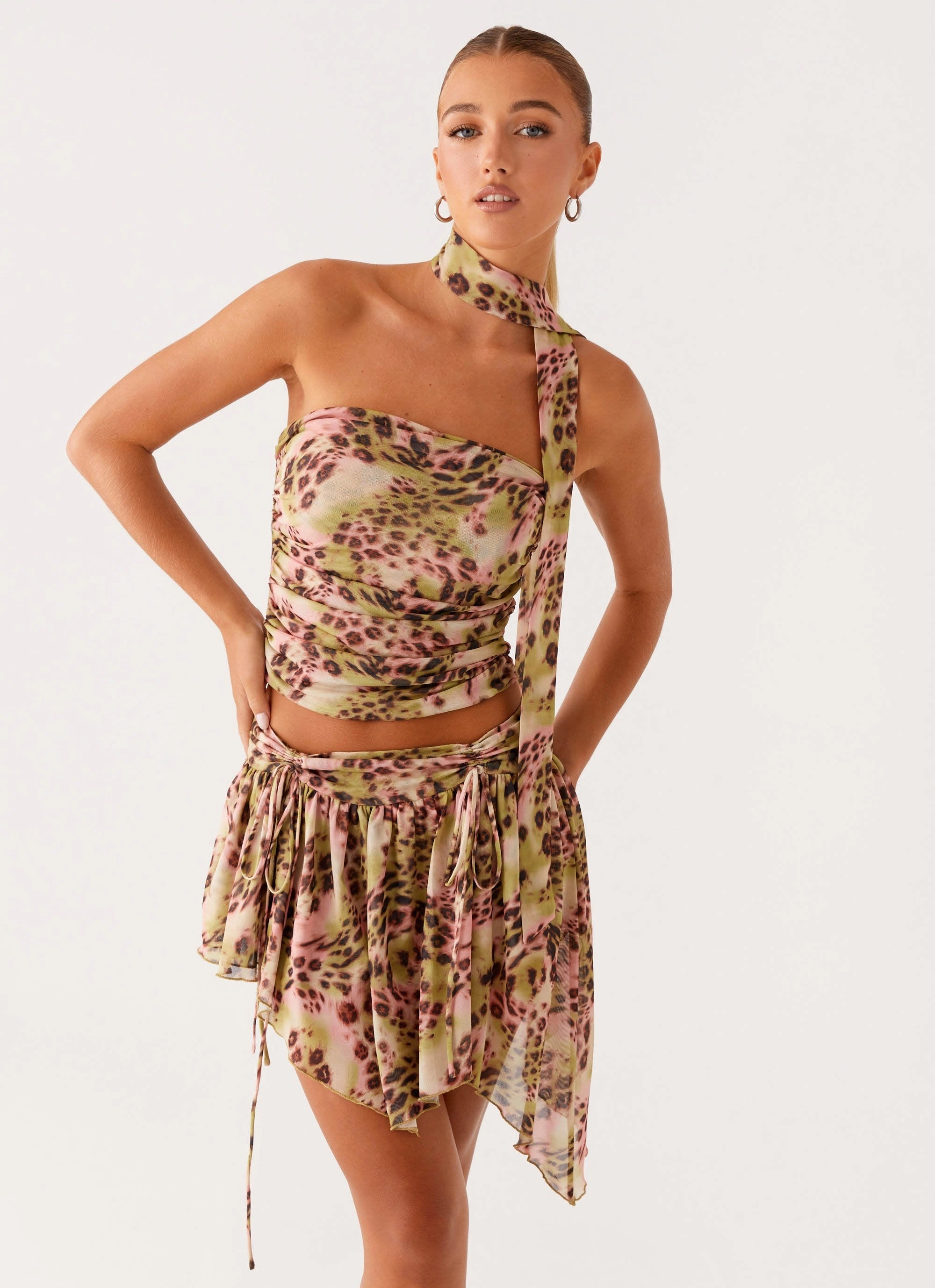 Hot Like Me Mini Skirt - Swirl Leopard Stain Resistant DurableBartack