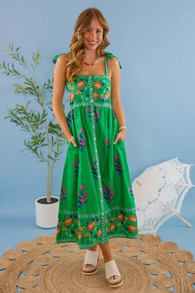 AntiPillTreatment Life On the Lake Midi Dress