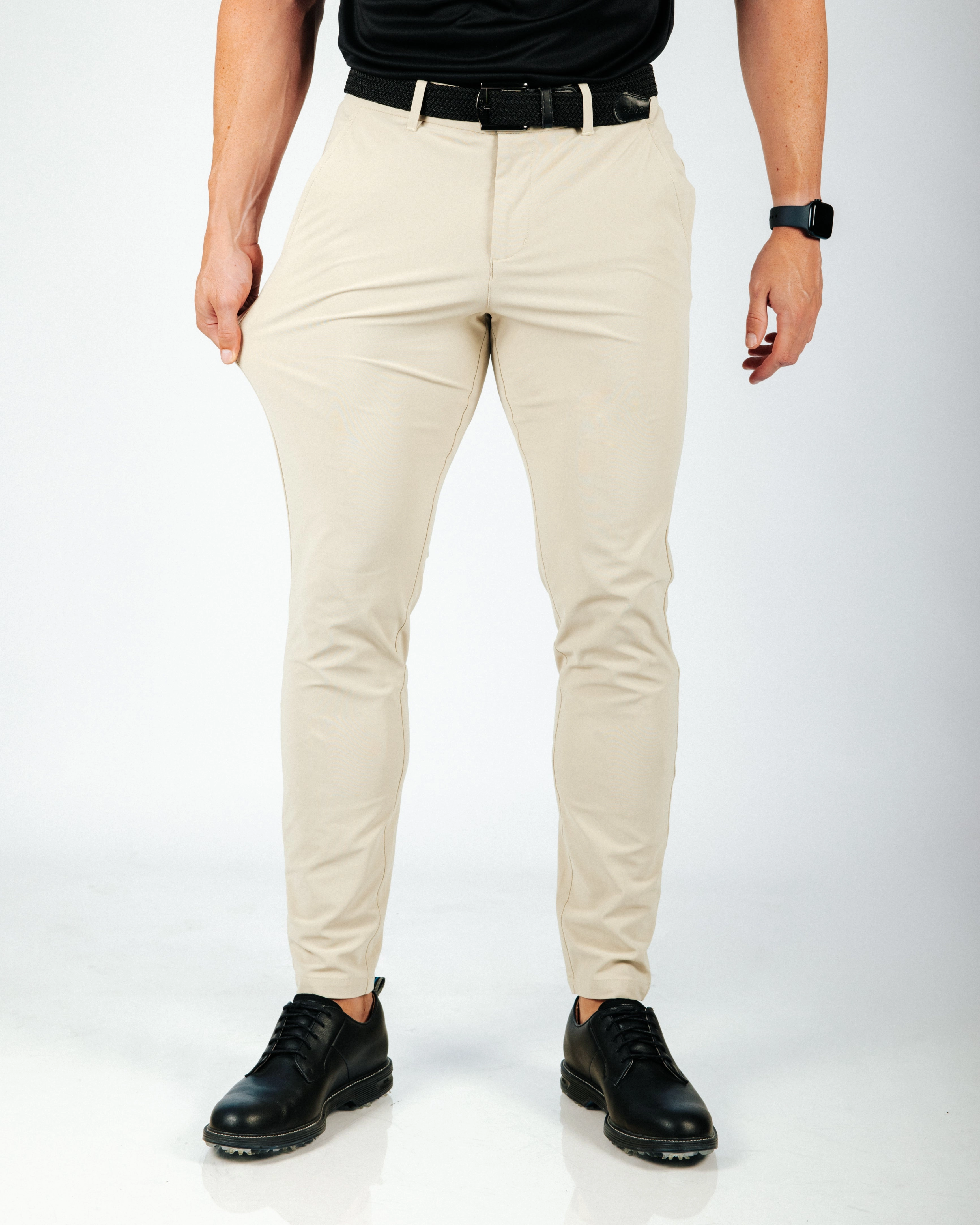 Light Khaki Traditional Pants Seamless Comfort