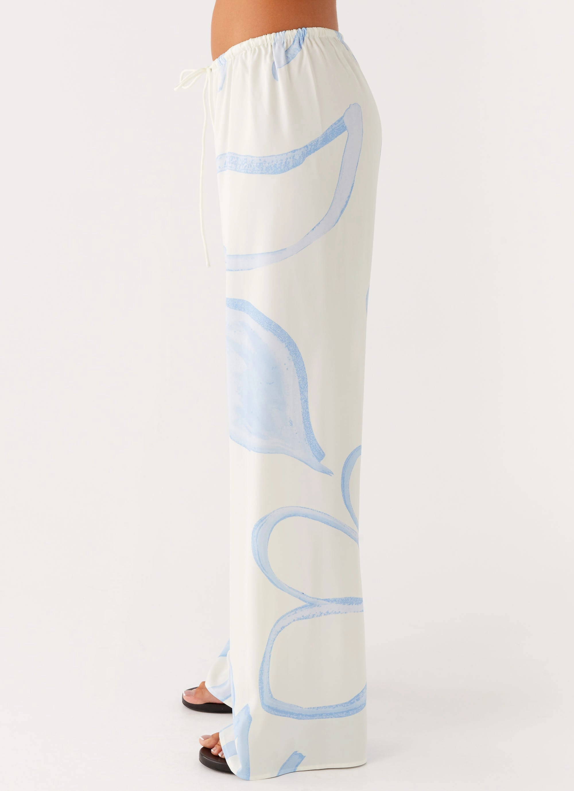 Deacon Low Rise Pants - Bloom Wave Print Wrinklefree