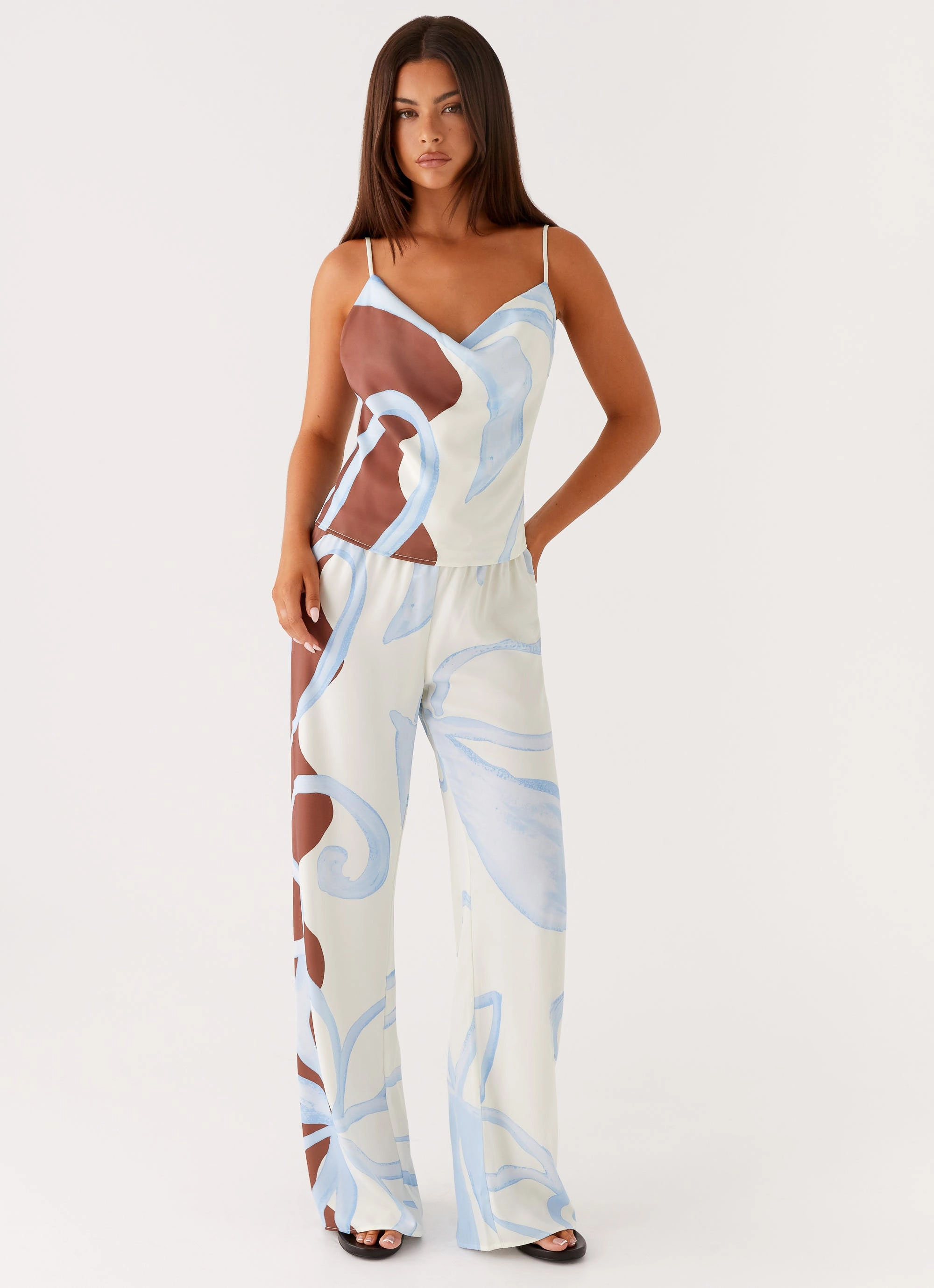 Freedom Motion Comfy Motion Deacon Low Rise Pants - Bloom Wave Print