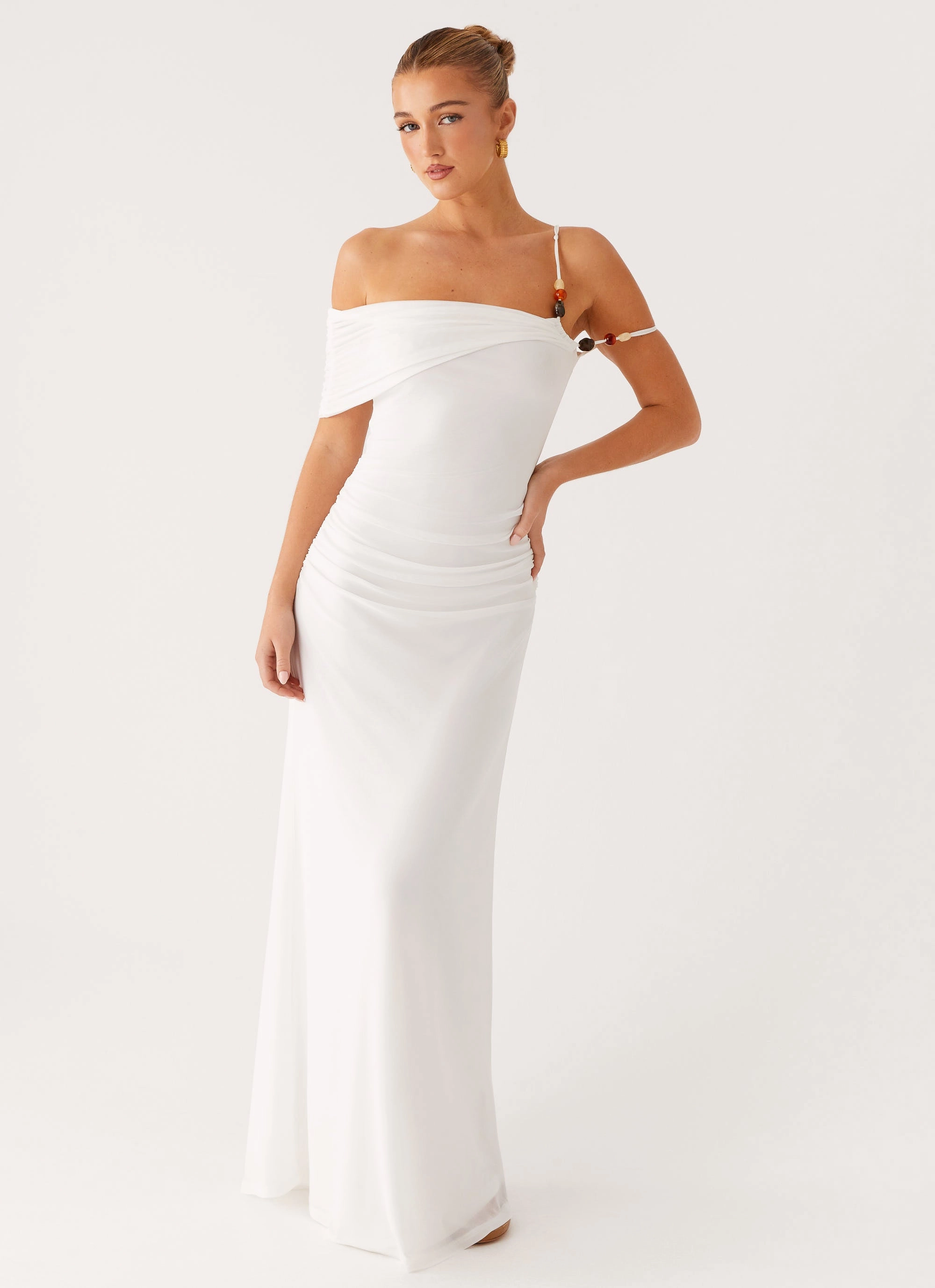 Conquer Maxi Dress - Off White Relaxed work dress Comfortable Layering