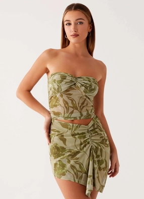 Soft-touch daywear Clean Texture Varona Mini Dress - Jade Fern