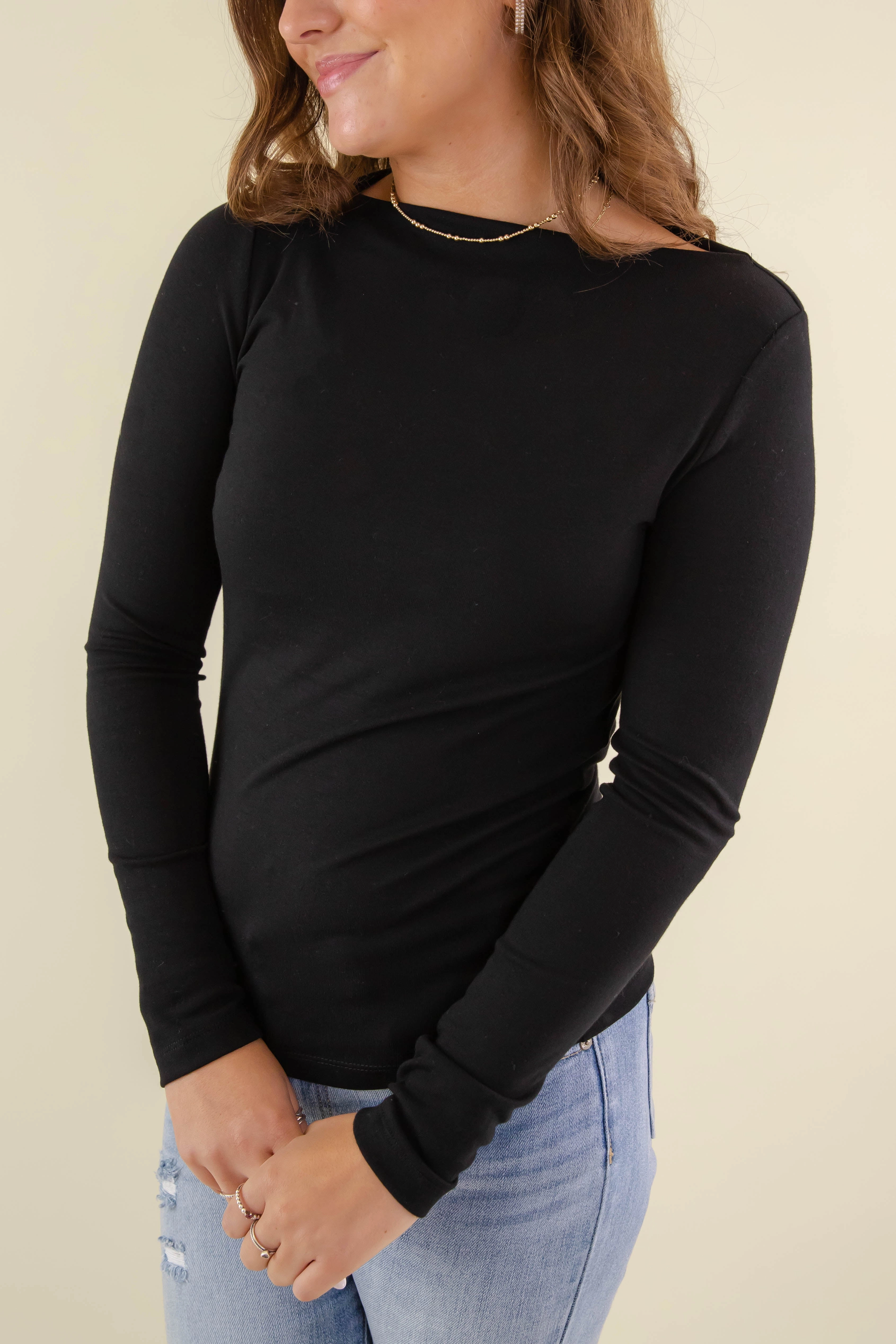 Elegant Cardigan Comfortable Charm Top-Black