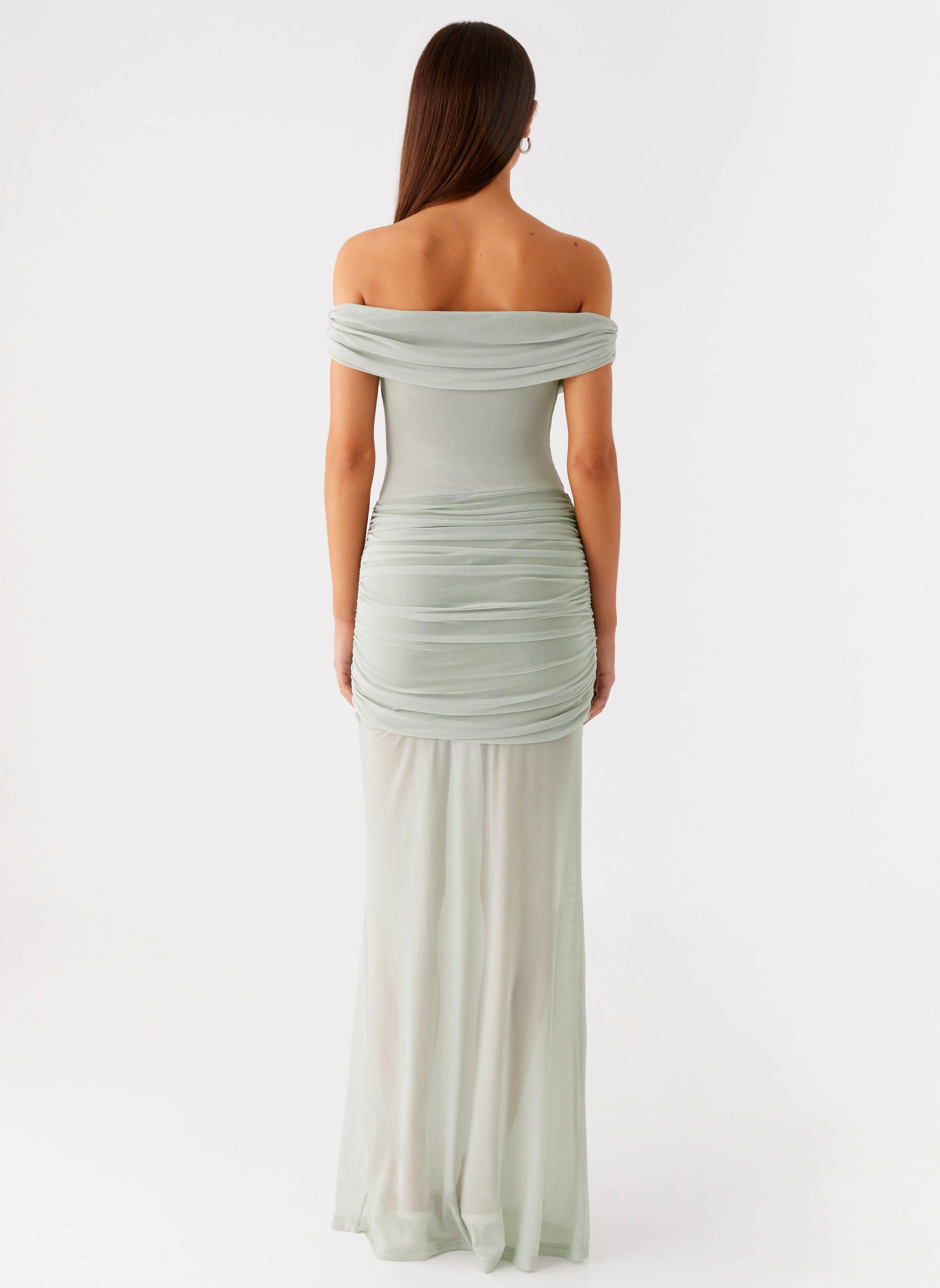 Eyllin Off Shoulder Maxi Dress - Sage Modern Soft