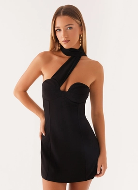 Flattering Shape Wear Sirena Mini Dress - Black