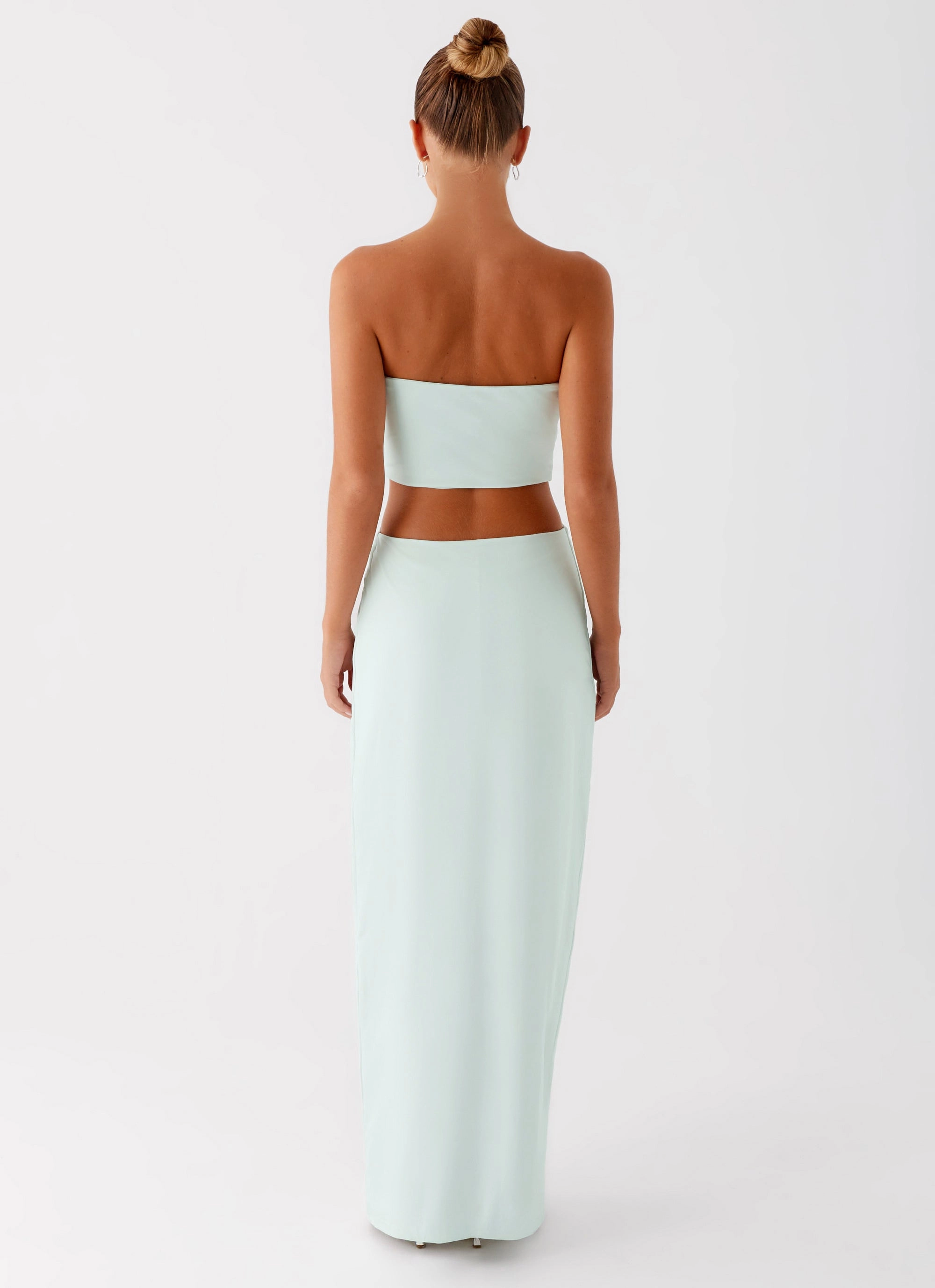 Fashionable appearance Drawstring-Waist Mayfair Maxi Dress - Mint