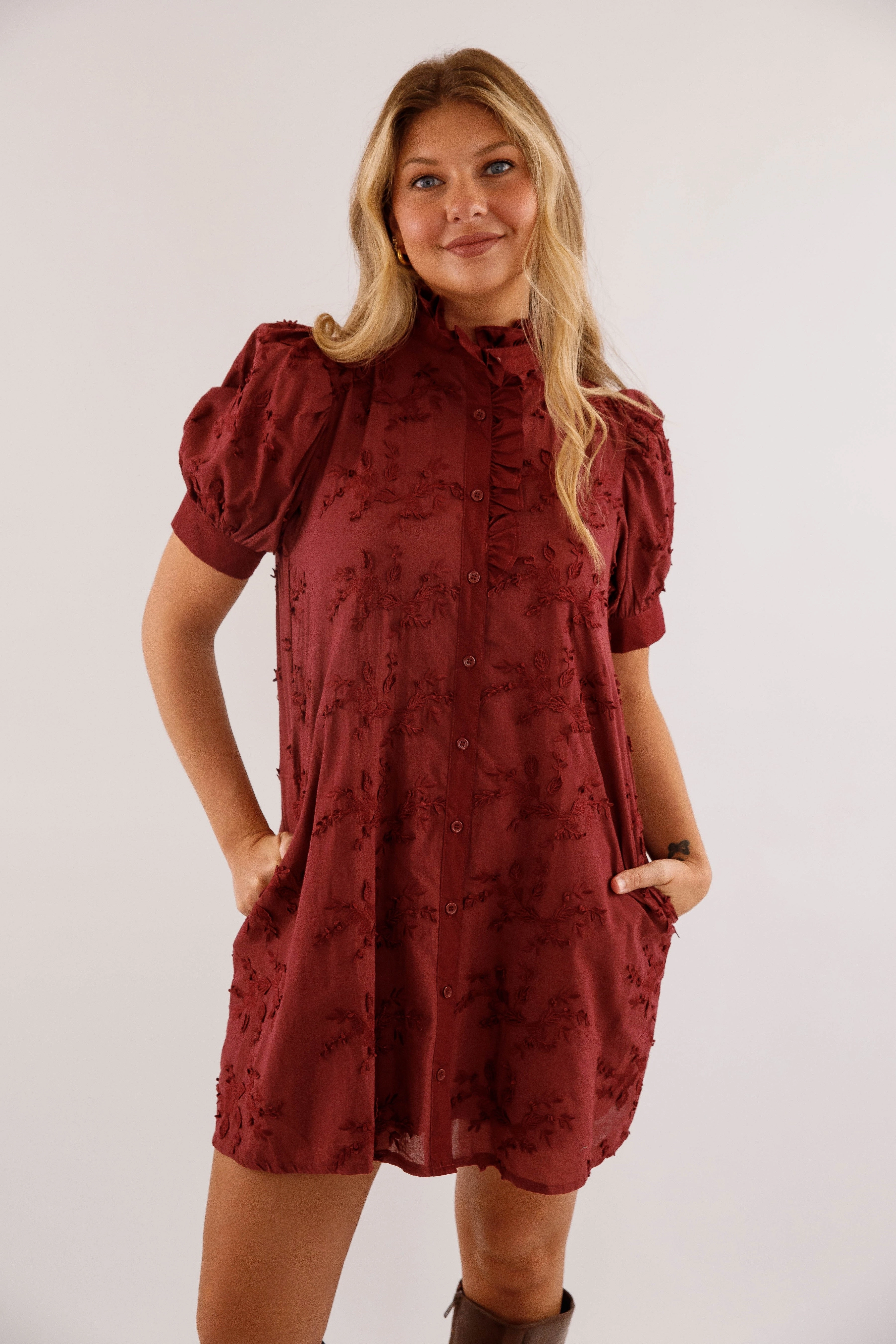 A Nice Introduction Dress-Wine Coral Soft