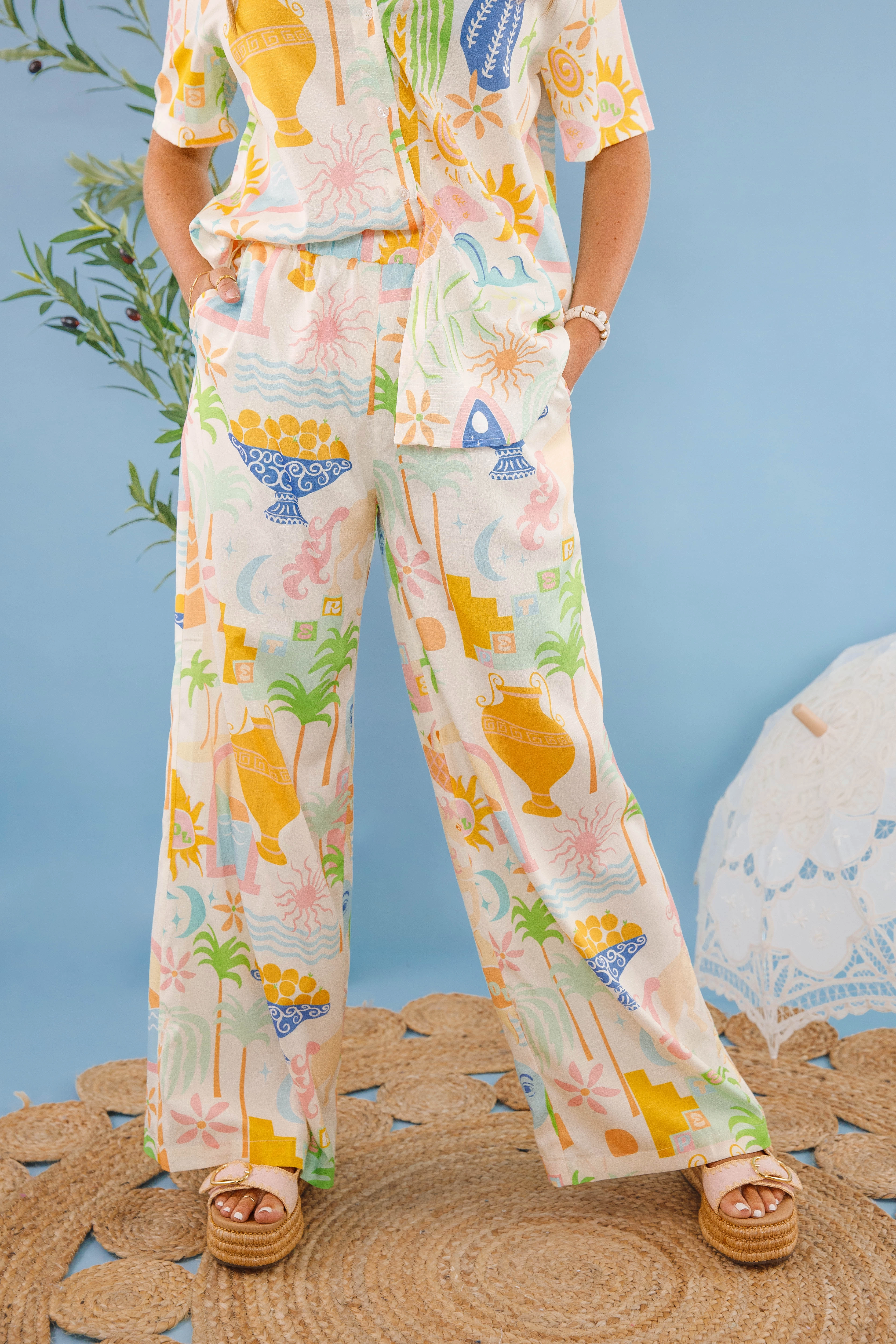 On My Radar Pants Easy Care Fabric Finish