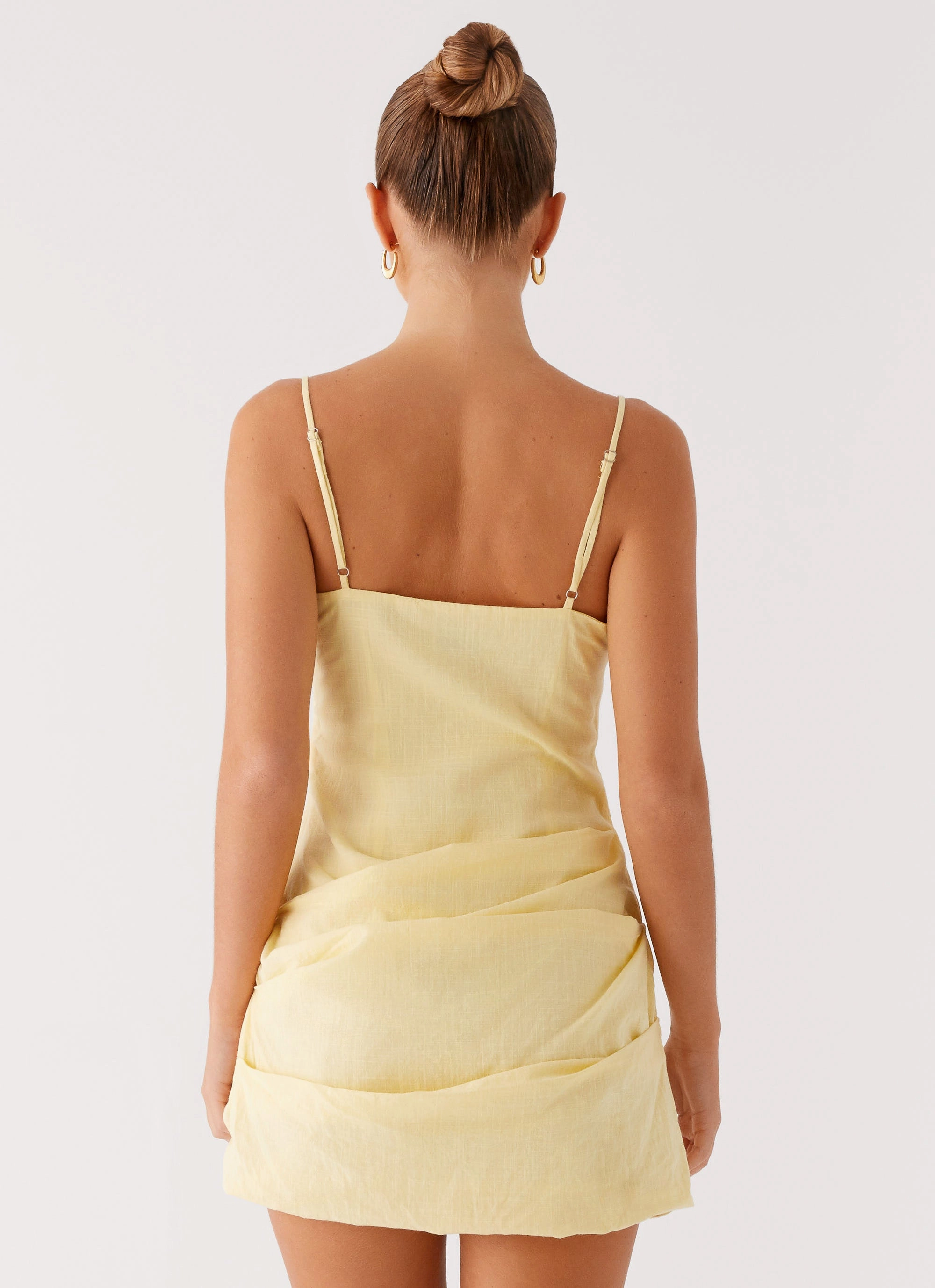 Adella Mini Dress - Yellow Breathable wear