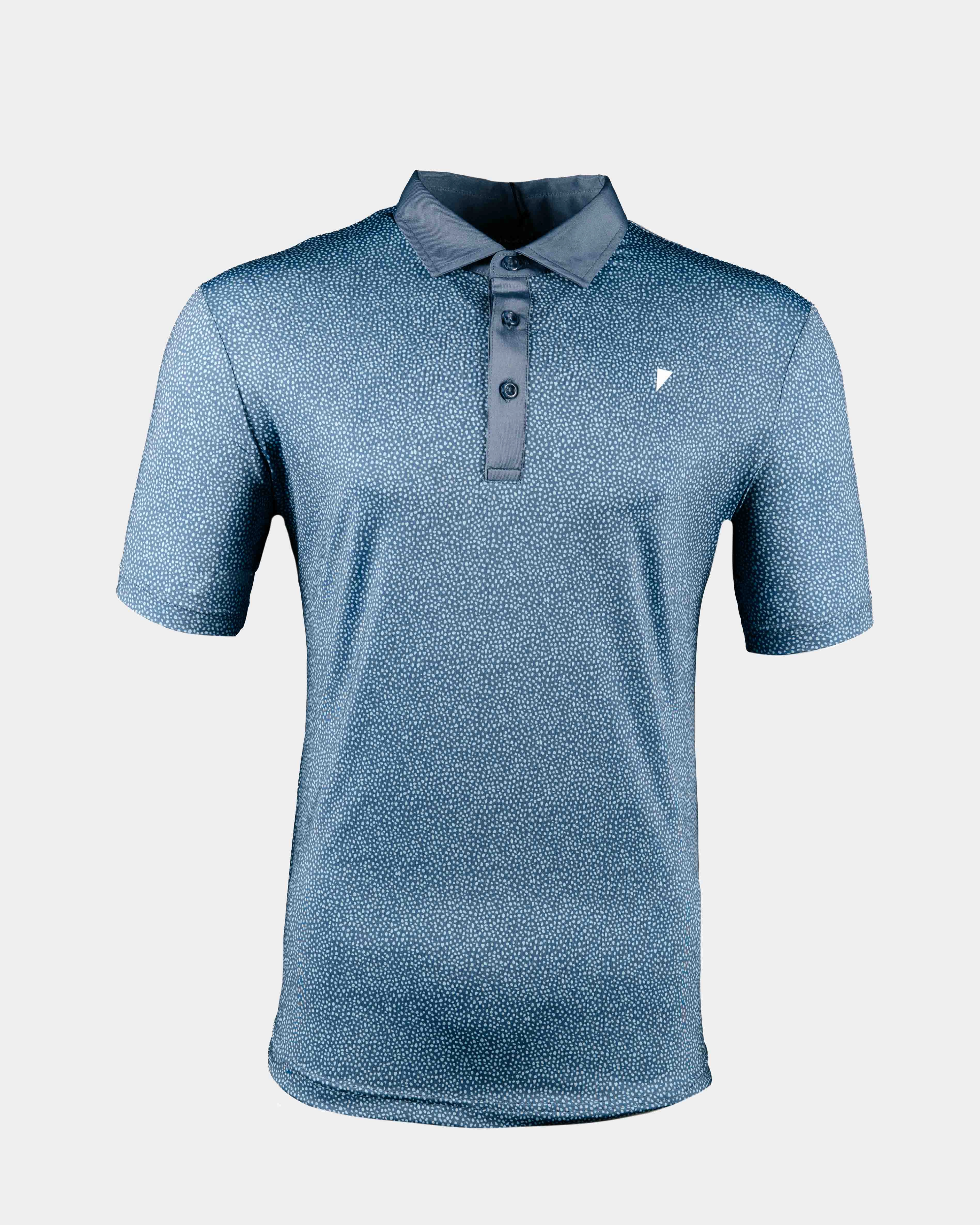 Dusty Blue Pebble Classic Polo Hypoallergenic Inner Layer Comfortable Collar