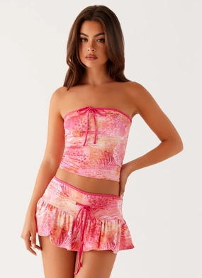 Corbin Mini Skort - Flamingo Fling Perfect Length