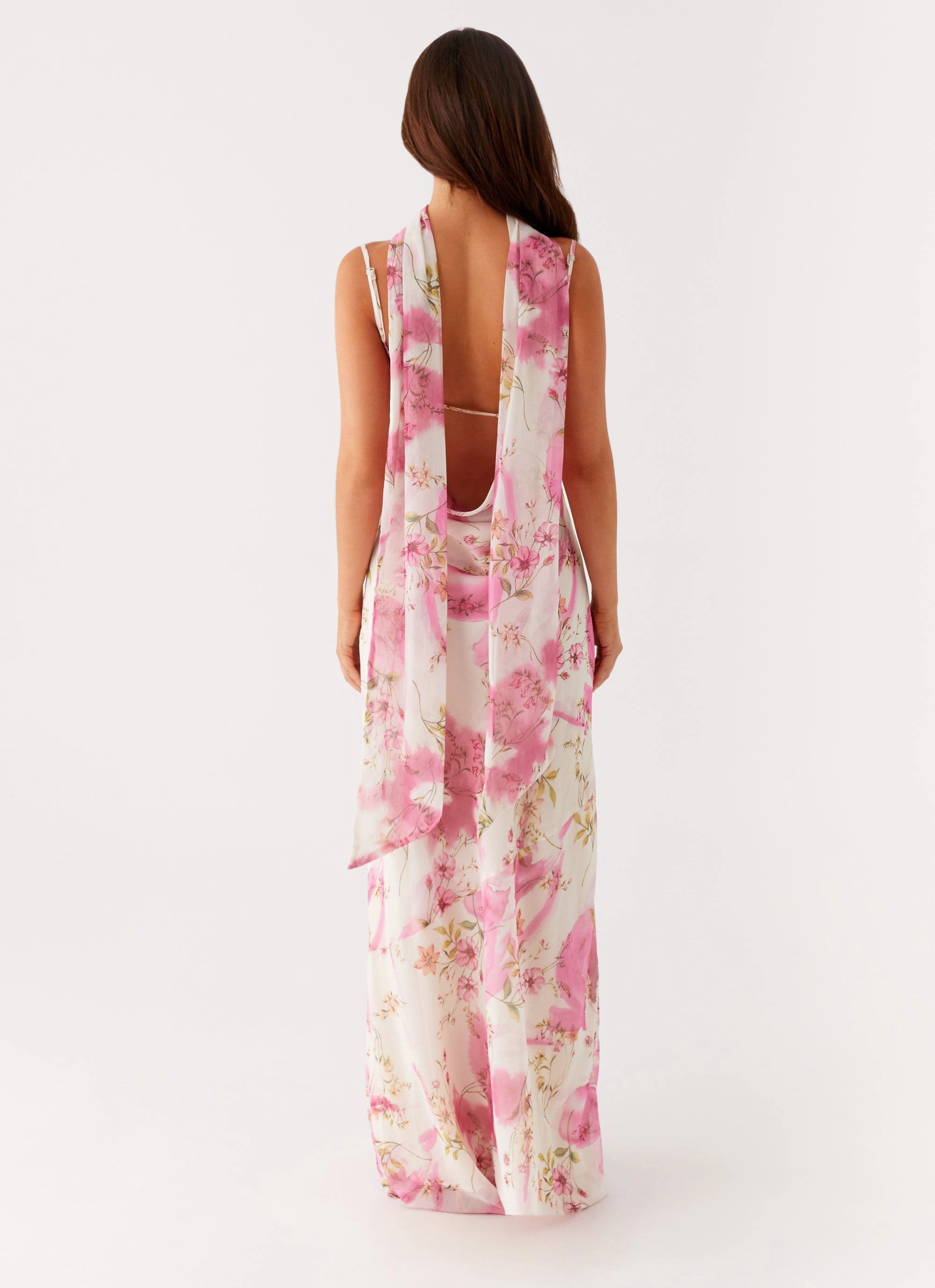 Spencer Maxi Dress - Ivory Floral Print Petite friendly