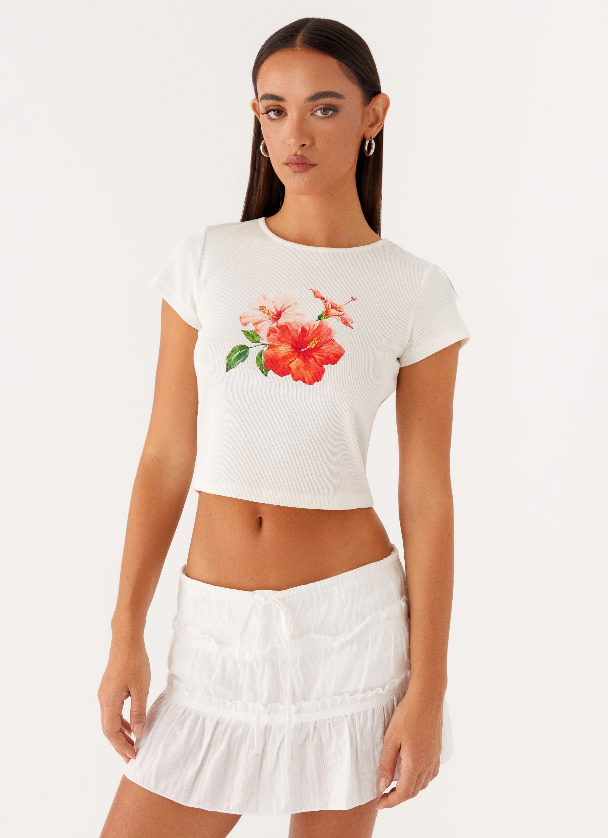SeamlessPocketDesign Nicolette Ruched Skort - White