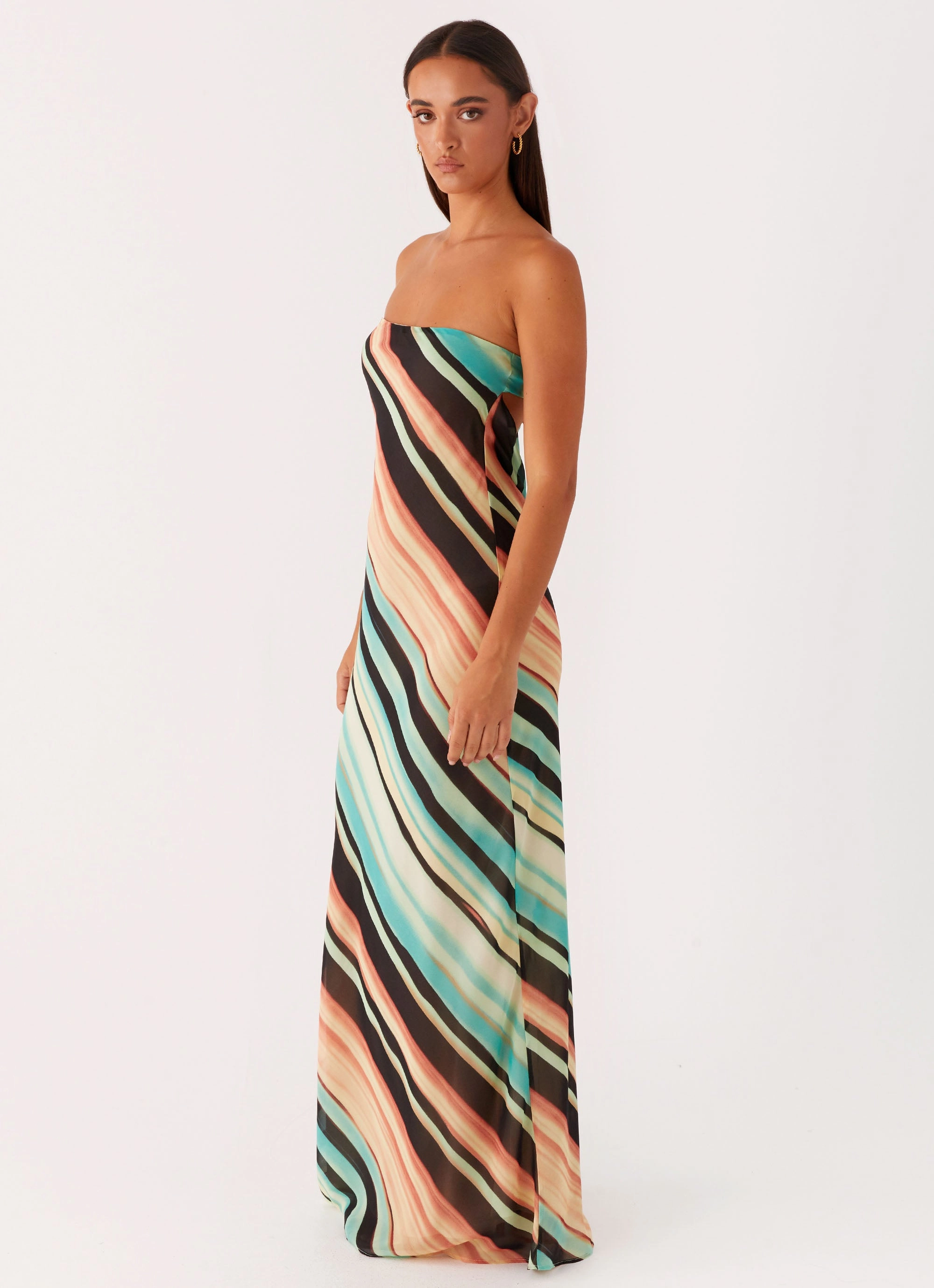 Hot Now Como Maxi Dress - Stripe