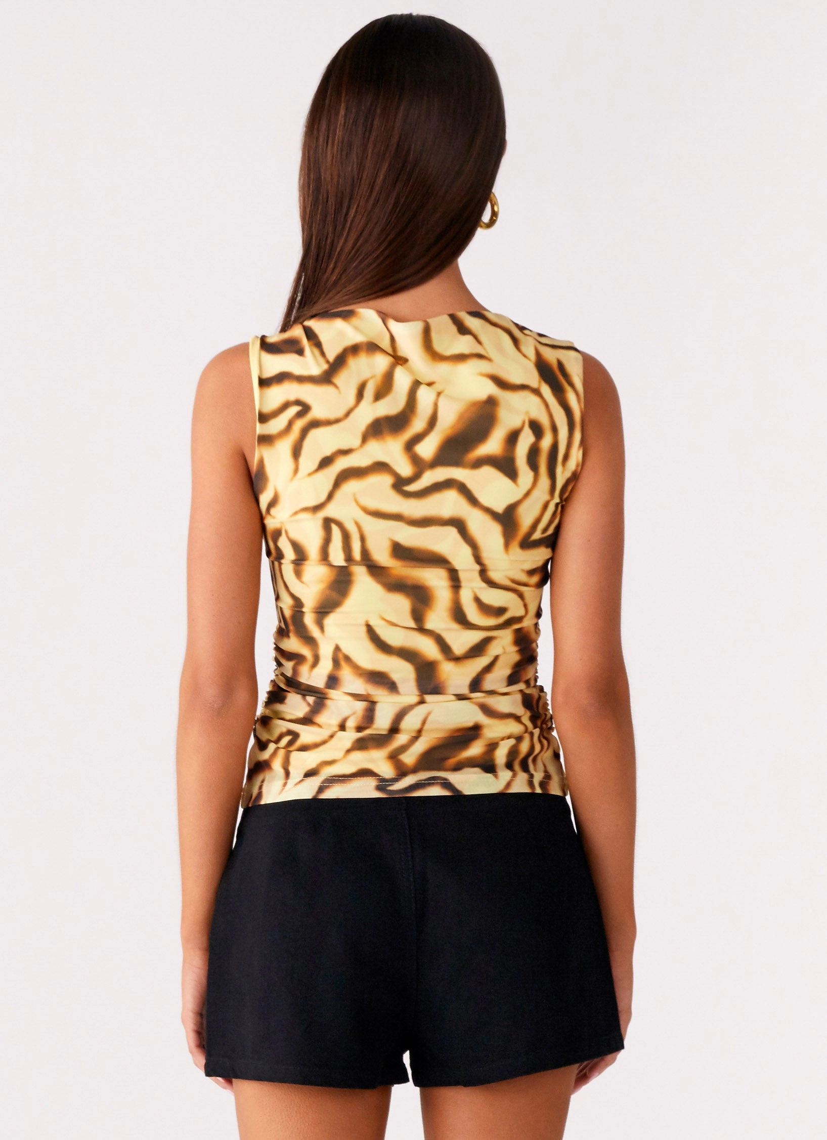On Read Tank Top - Yellow Zebra Tear Resistant Reinforcement