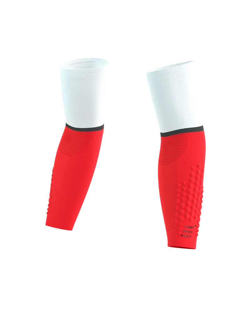 Compressport | ArmForce Ultralight | White / Fluo Red