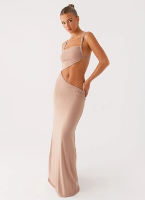 Kika Maxi Dress - Beige Youth Charm