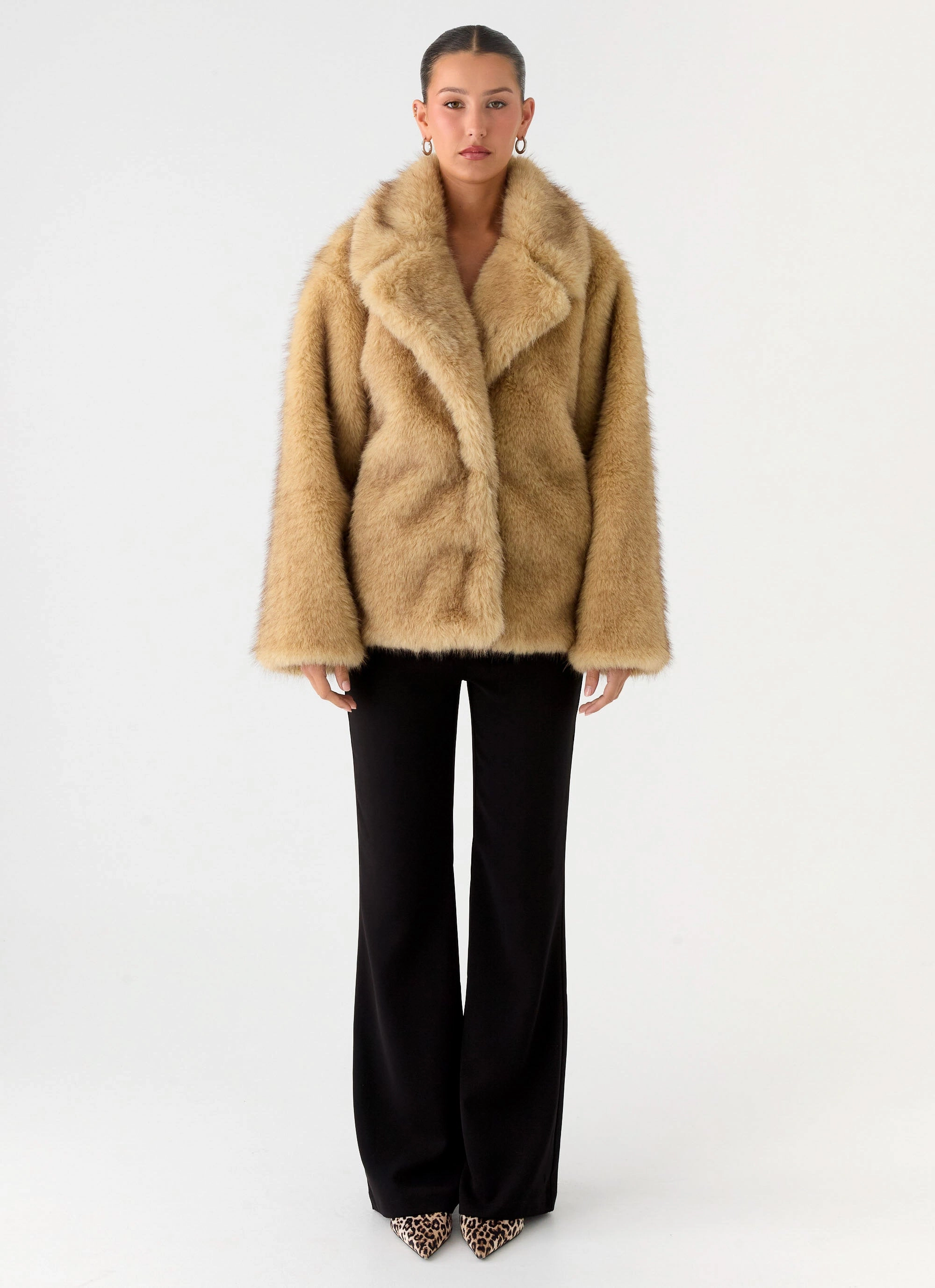Milika Fur Coat - Beige RecycledPolyester