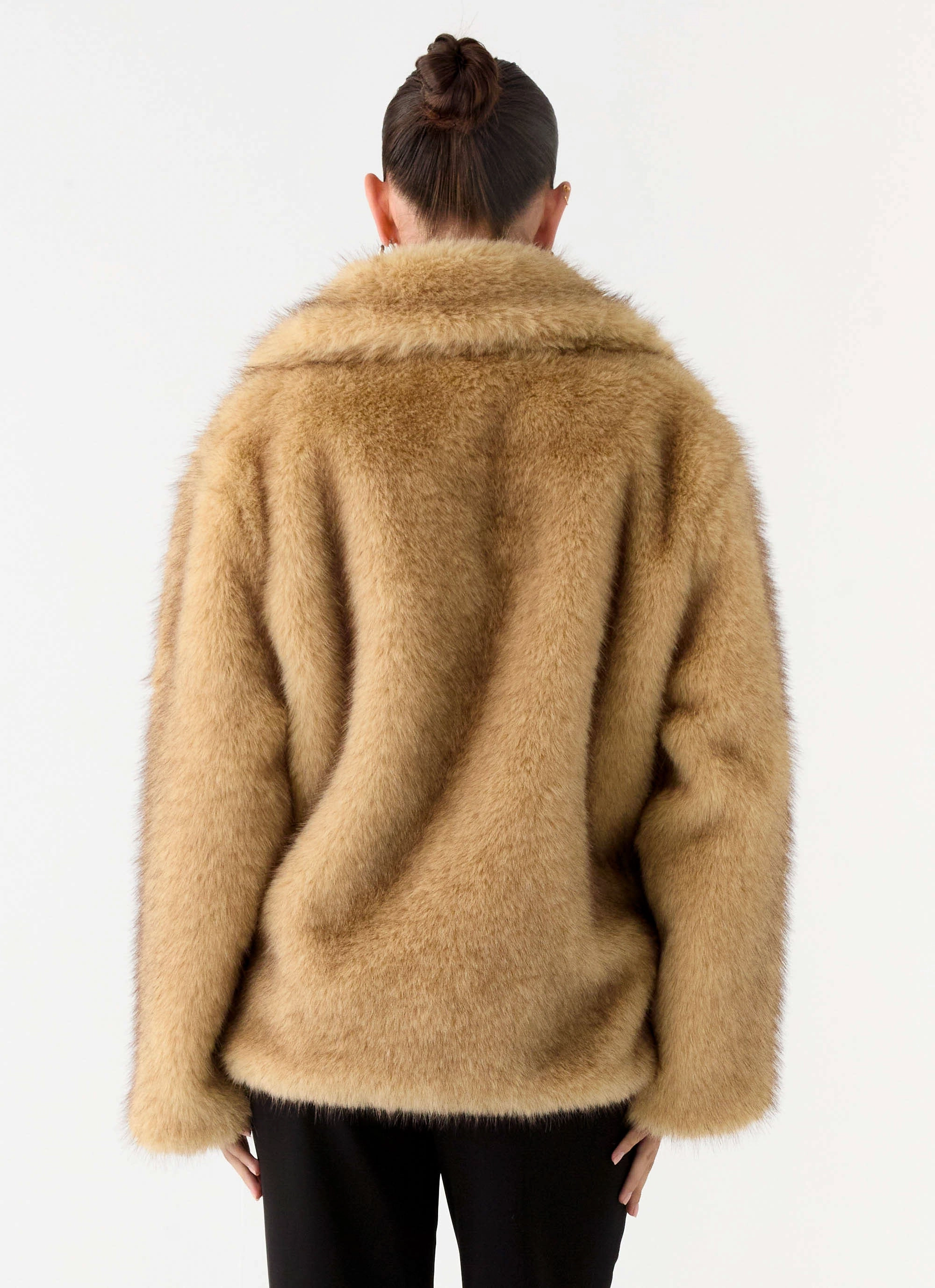 Milika Fur Coat - Beige RecycledPolyester