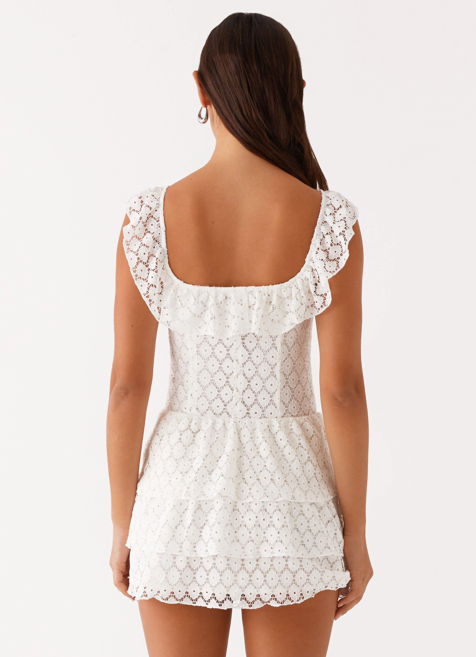 Paradise Dreams Corset Mini Dress - White Water-Repellent-Finish