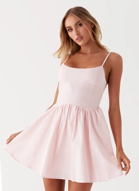 Comfortable texture Bright Feel Tesoro Mio Mini Dress - Pink