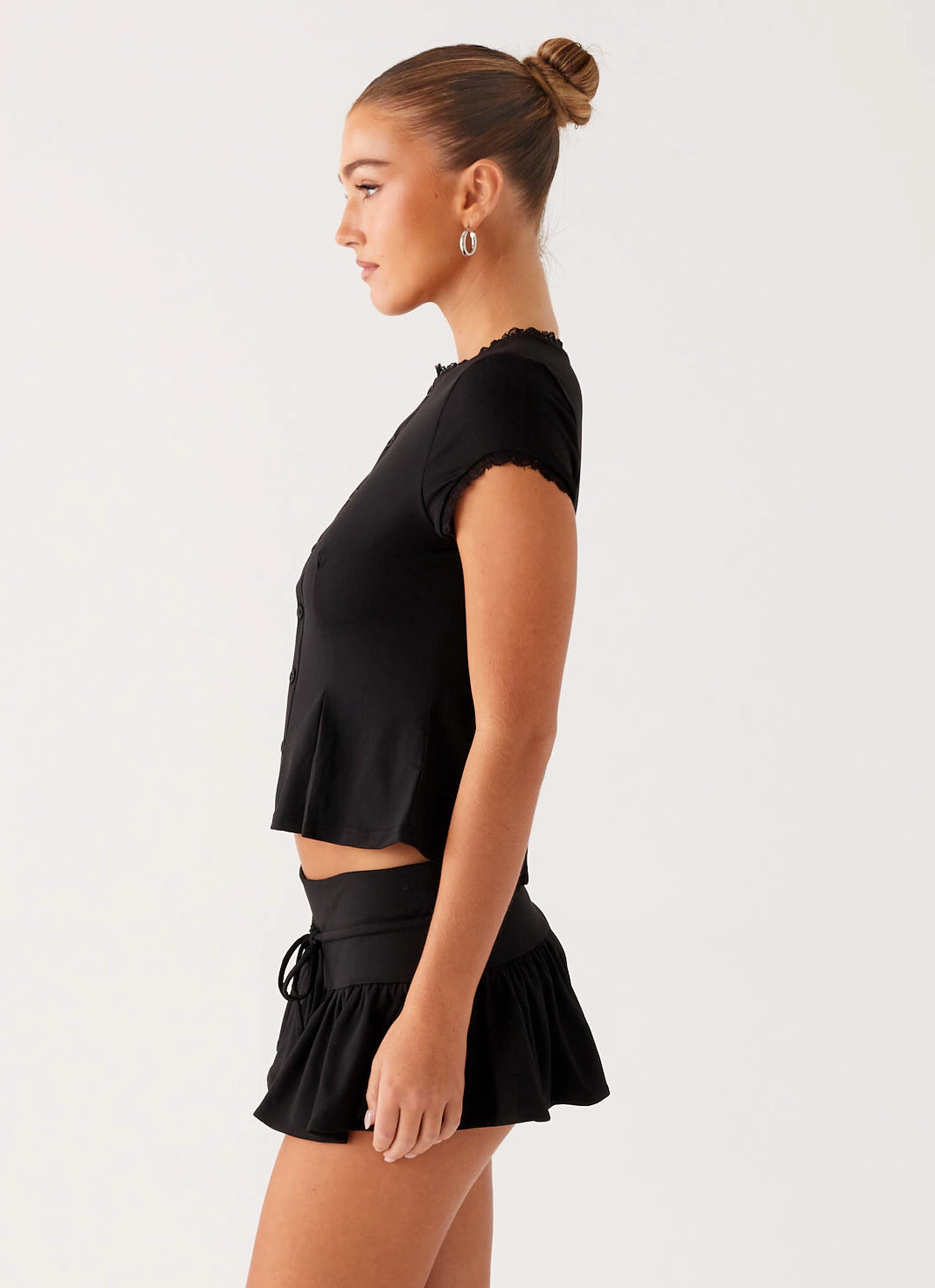 Warm design Water resistant coating Landon Mini Skort - Black