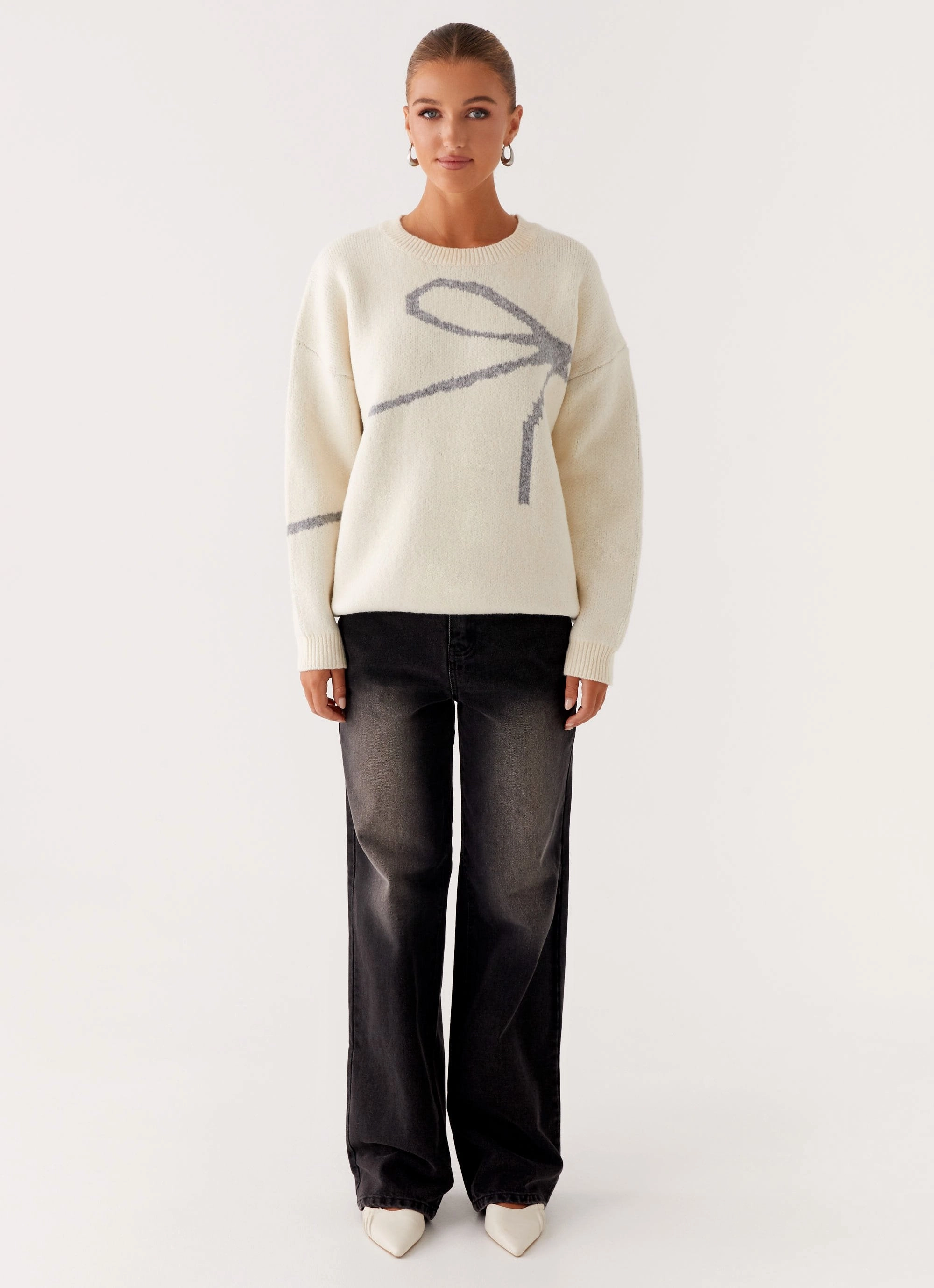 Dreamwood Knit Sweater - Ivory Cold Outfit Transitional Layer